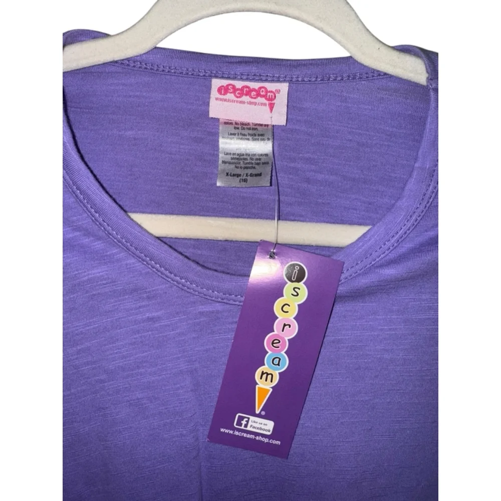 Girls iScream Long Sleeve Tee Size 16 Purple - Picture 3 of 3